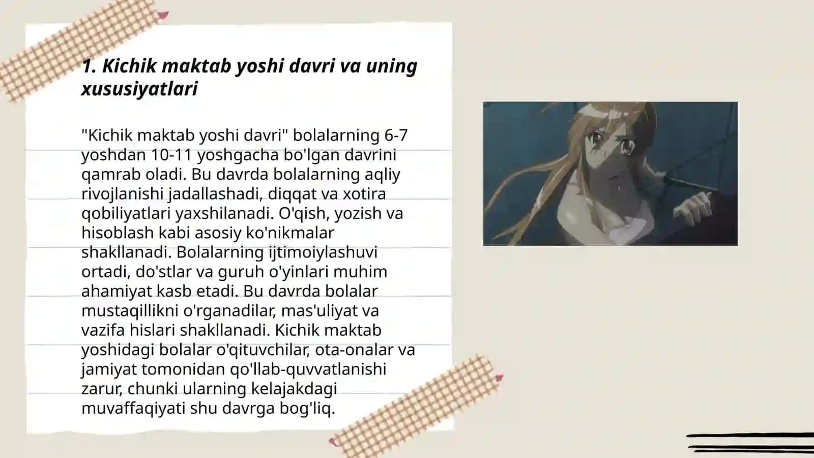 Kichik maktab yoshi davrida psixik rivojlanish xususiyatlari 3