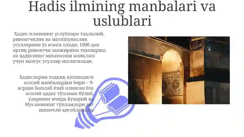 Hadis Ilmi va Uning Tarbiyaviy Ahamiyati 3