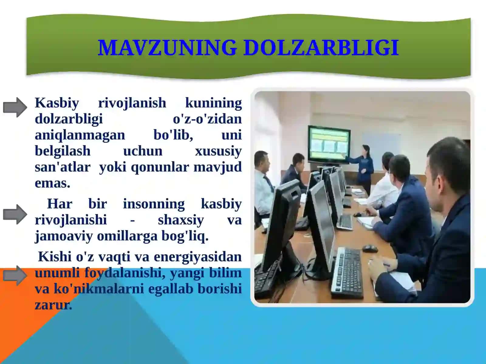 MAKTAB ICHIDA KASBIY RIVOJLANISH  KUNI” TIZIMINI JORIY QILISH 3