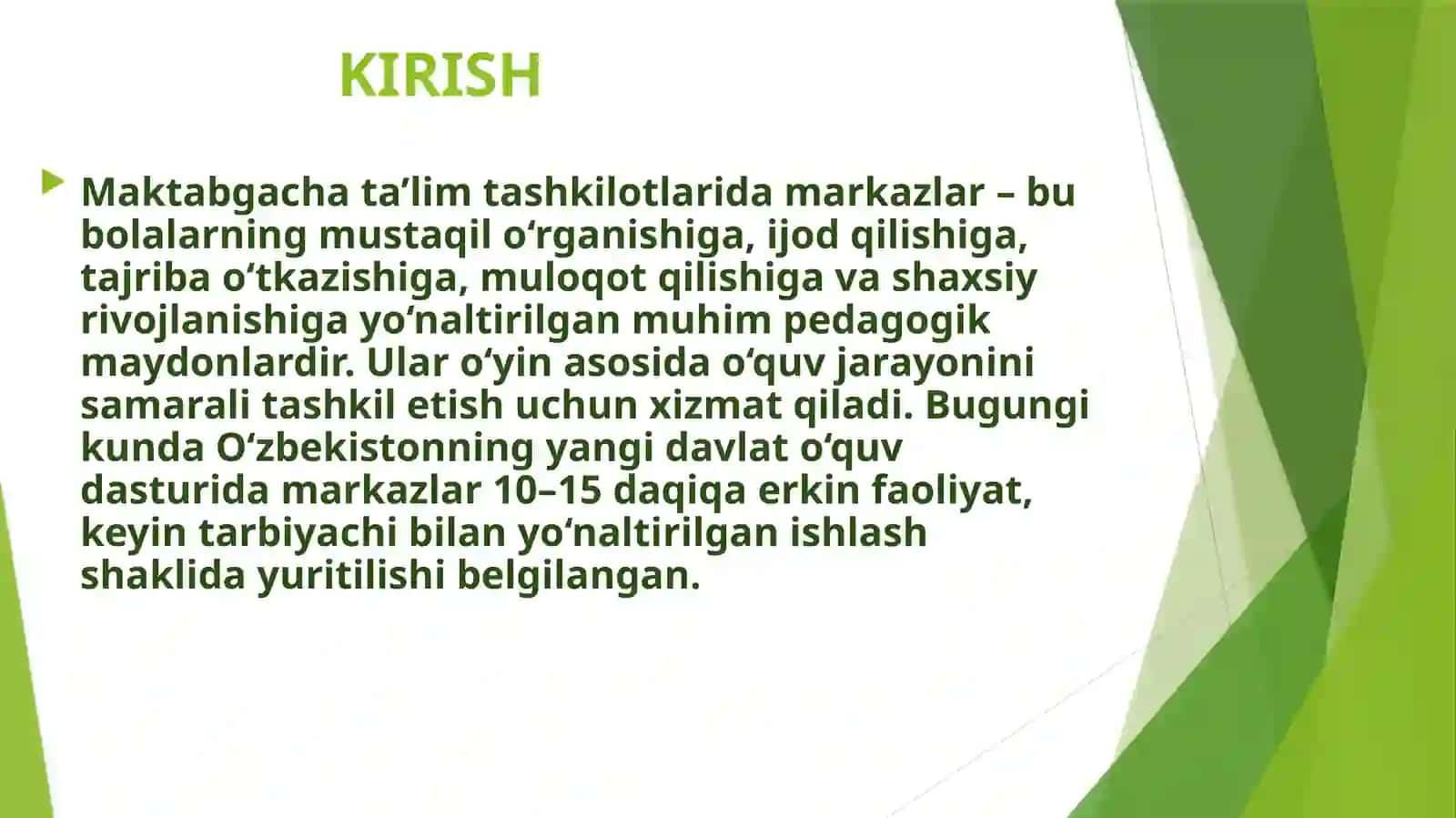 MAKTABGACHA TA’LIMDA MARKAZLARDA OLIB BORILADIGAN ISHLARNING MAZMUNI 3