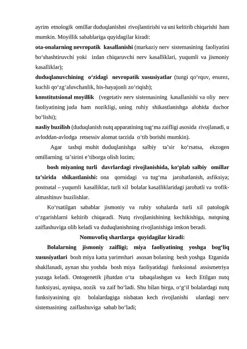 Duduqlanish sabablari va uning alomatlari 3