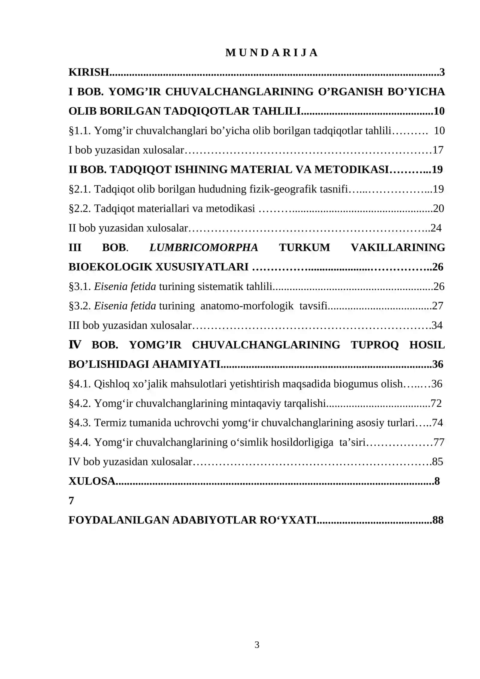 SURXONDARYO VILOYATIDA LUMBRICOMORPHA TURKUM VAKILLARINING BIOEKOLOGIK XUSUSIYATLARI 3