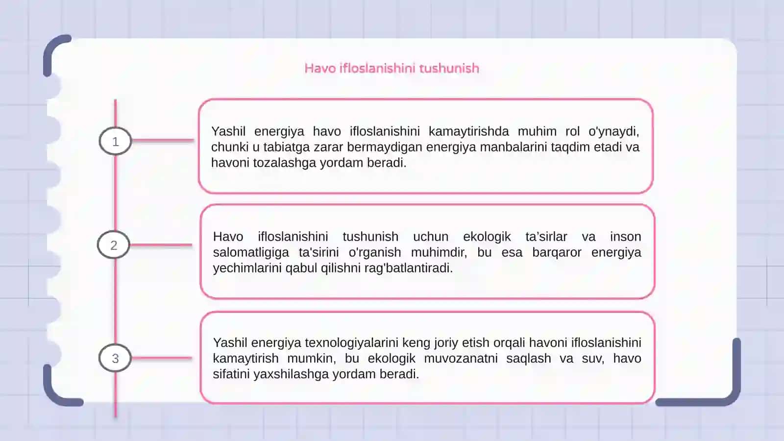 Havo ifloslanishini kamaytirishda yashil energiyani oʻrni 3