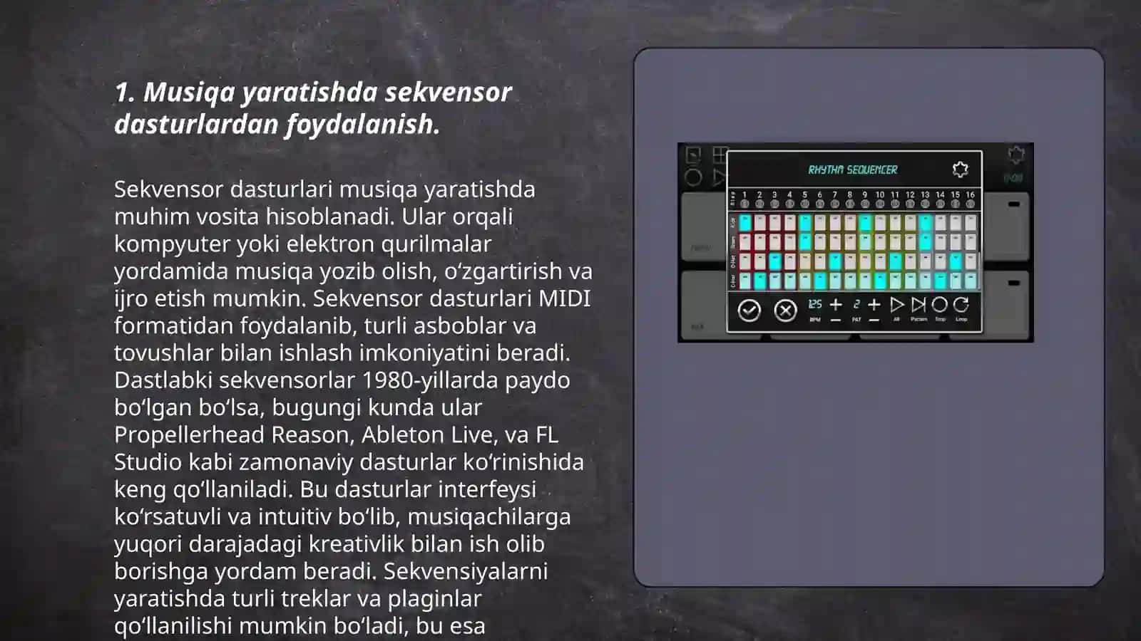 Musiqa madaniyati darsiga ishlanma yaratishda musiqa kompyuter texnologiyalaridan foydalanish 3