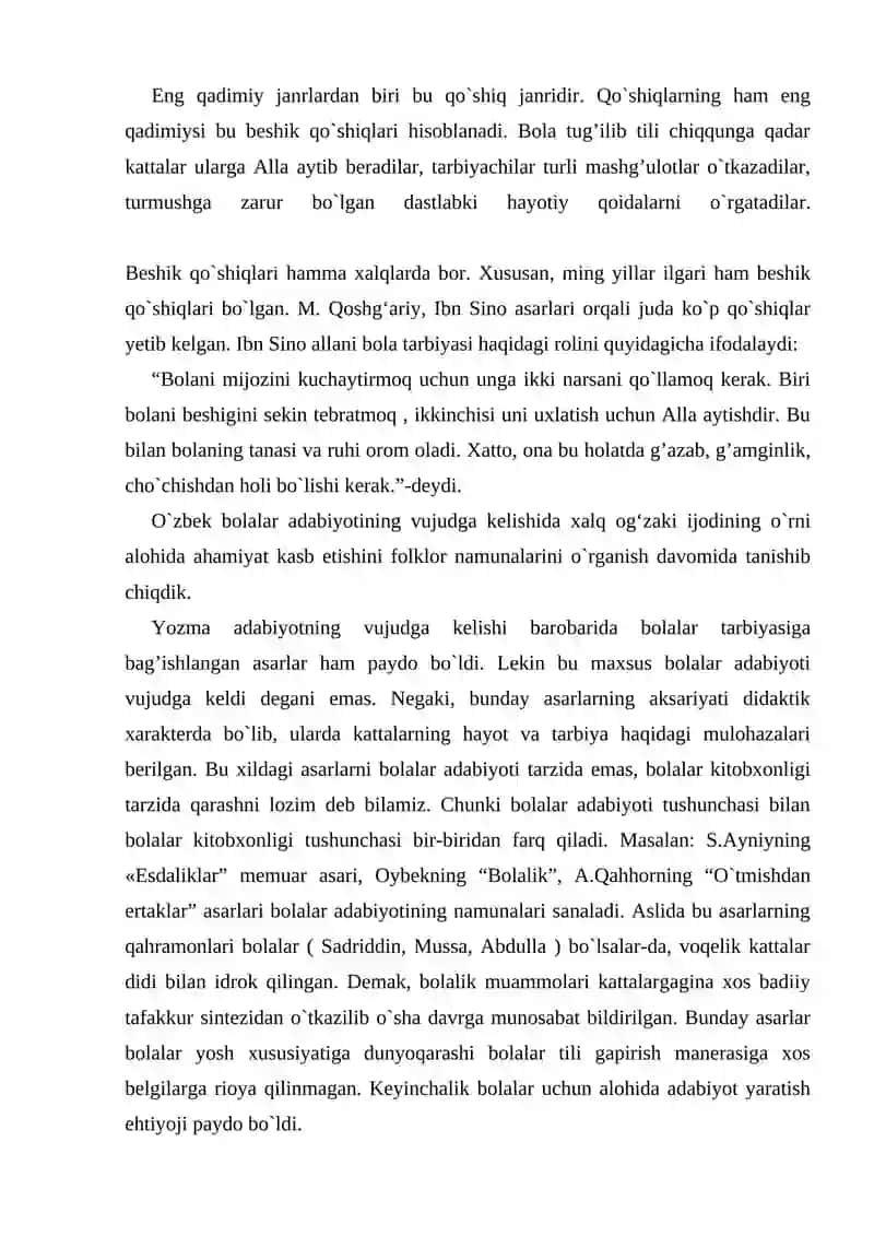 O‘TGAN ASRNING 20-30–YILLARIDA O‘ZBEK BOLALAR ADABIYOTI 3