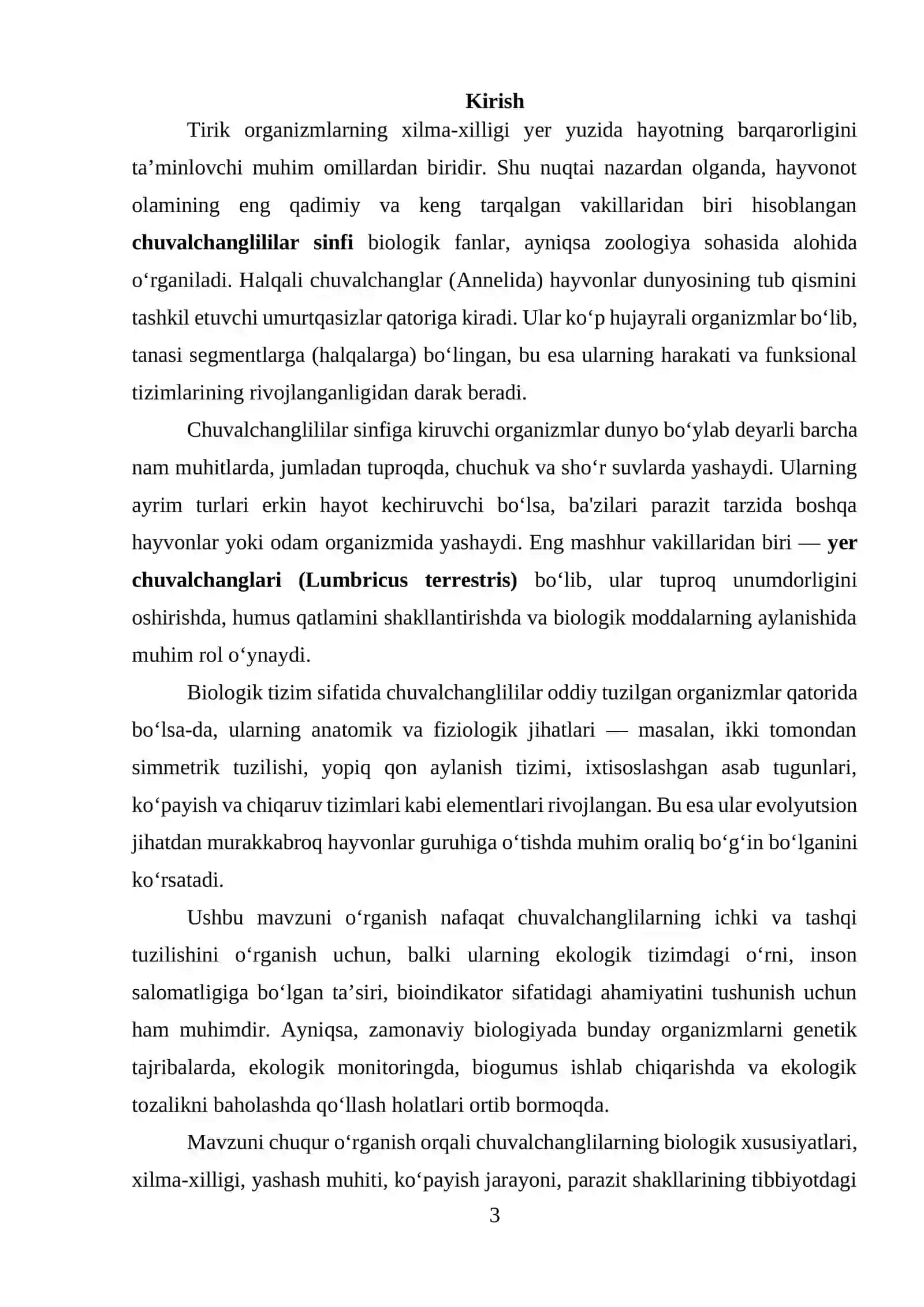 Chuvalchanglililarning tuzilishi va hayot faoliyati xususiyatlari 3