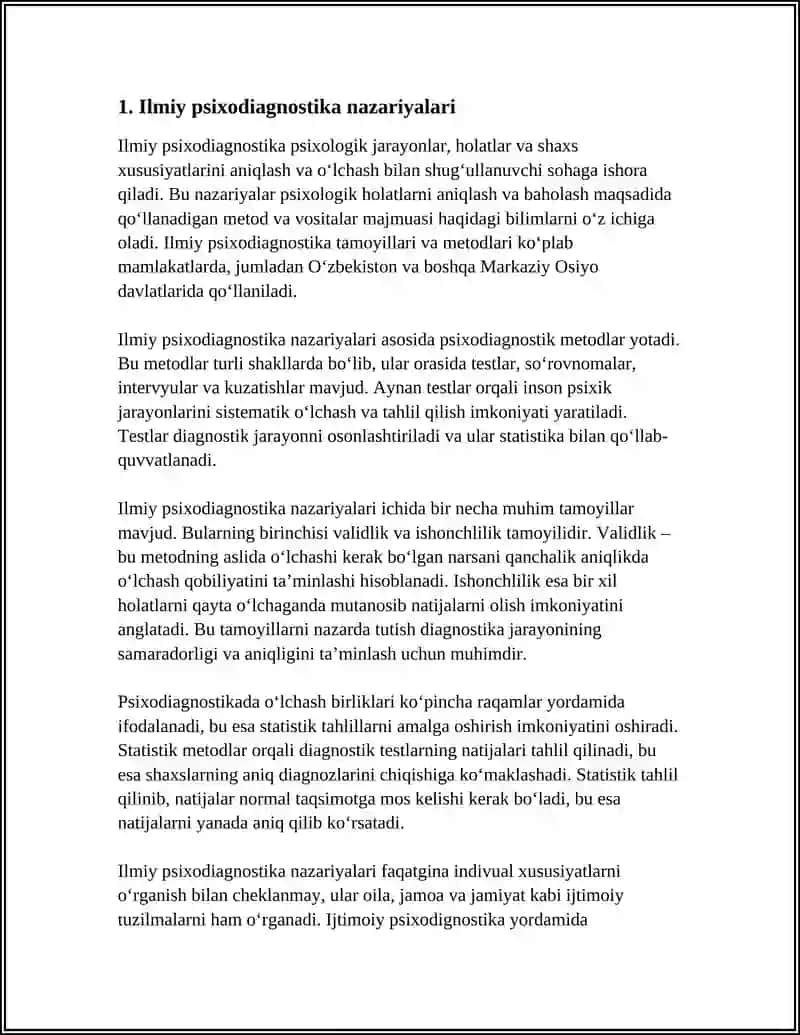 ILMIY PSIXODIAGNOSTIKA BILAN AMALIY PSIXODIAGNOSTIKANING O‘ZARO ALOQALARI 3