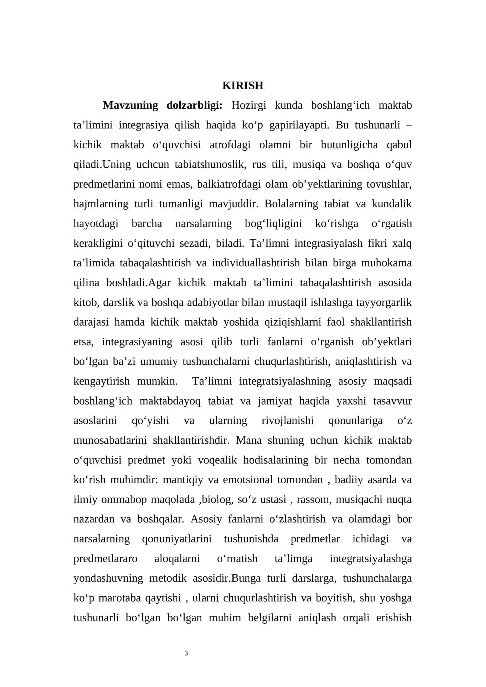 BOSHLANG‘ICH TA’LIM PEDAGOGIKASI FANINING BOSHQA FANLAR BILAN ALOQASI 3