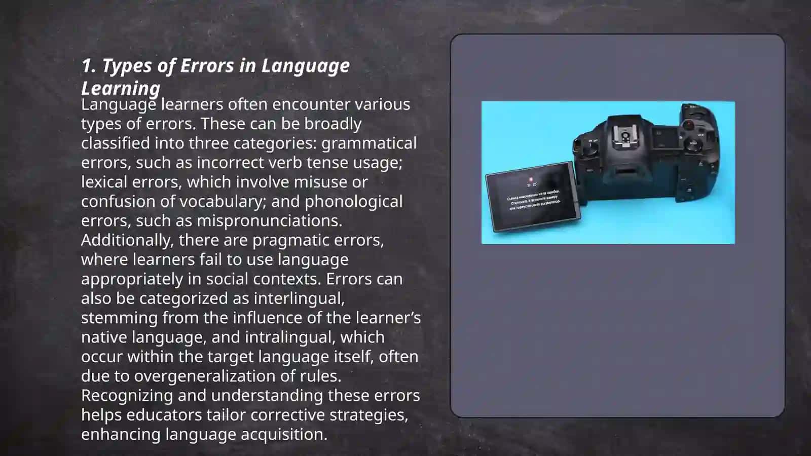 Errors and Interlanguage 3