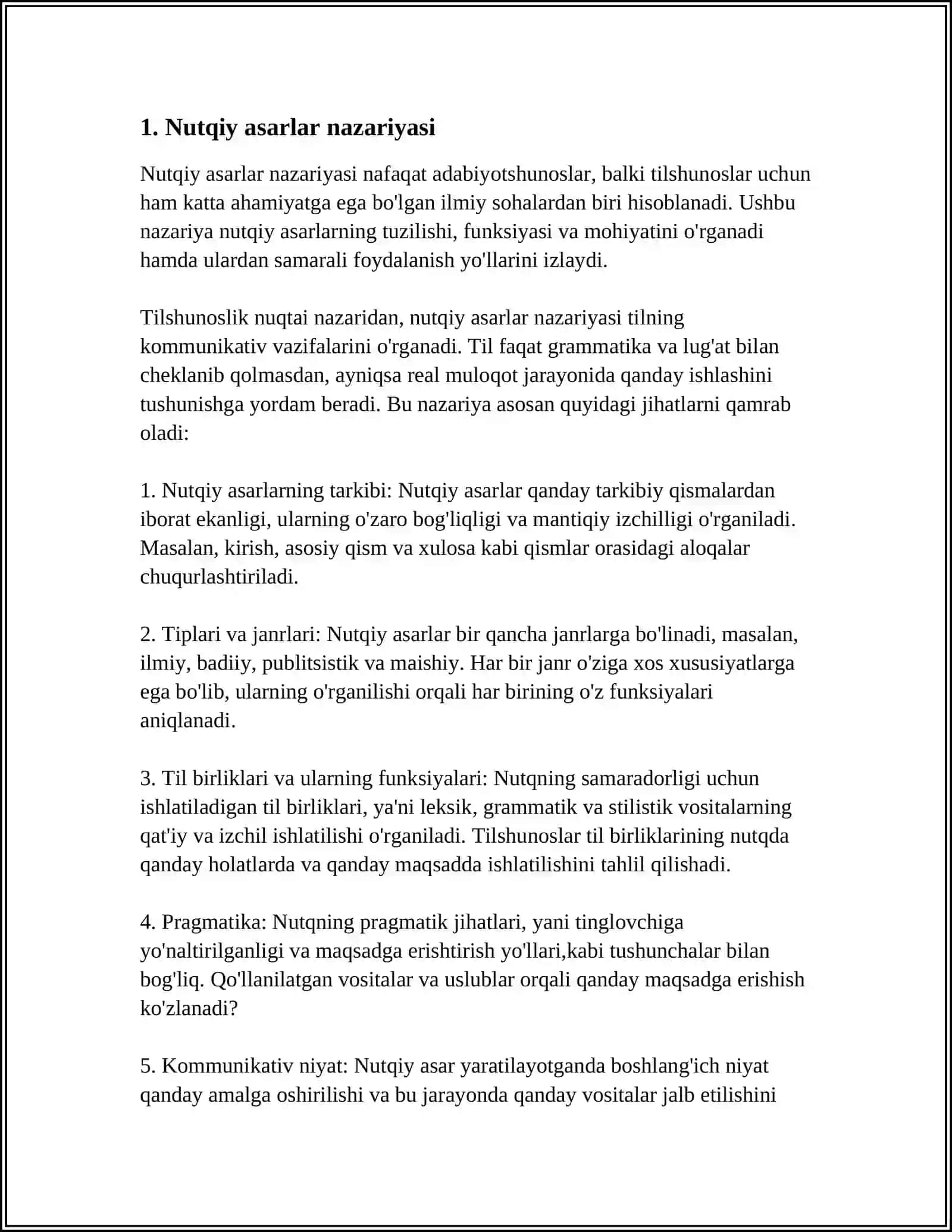 NUTQIY ASARLAR VA ULARNING JANRLARI 3