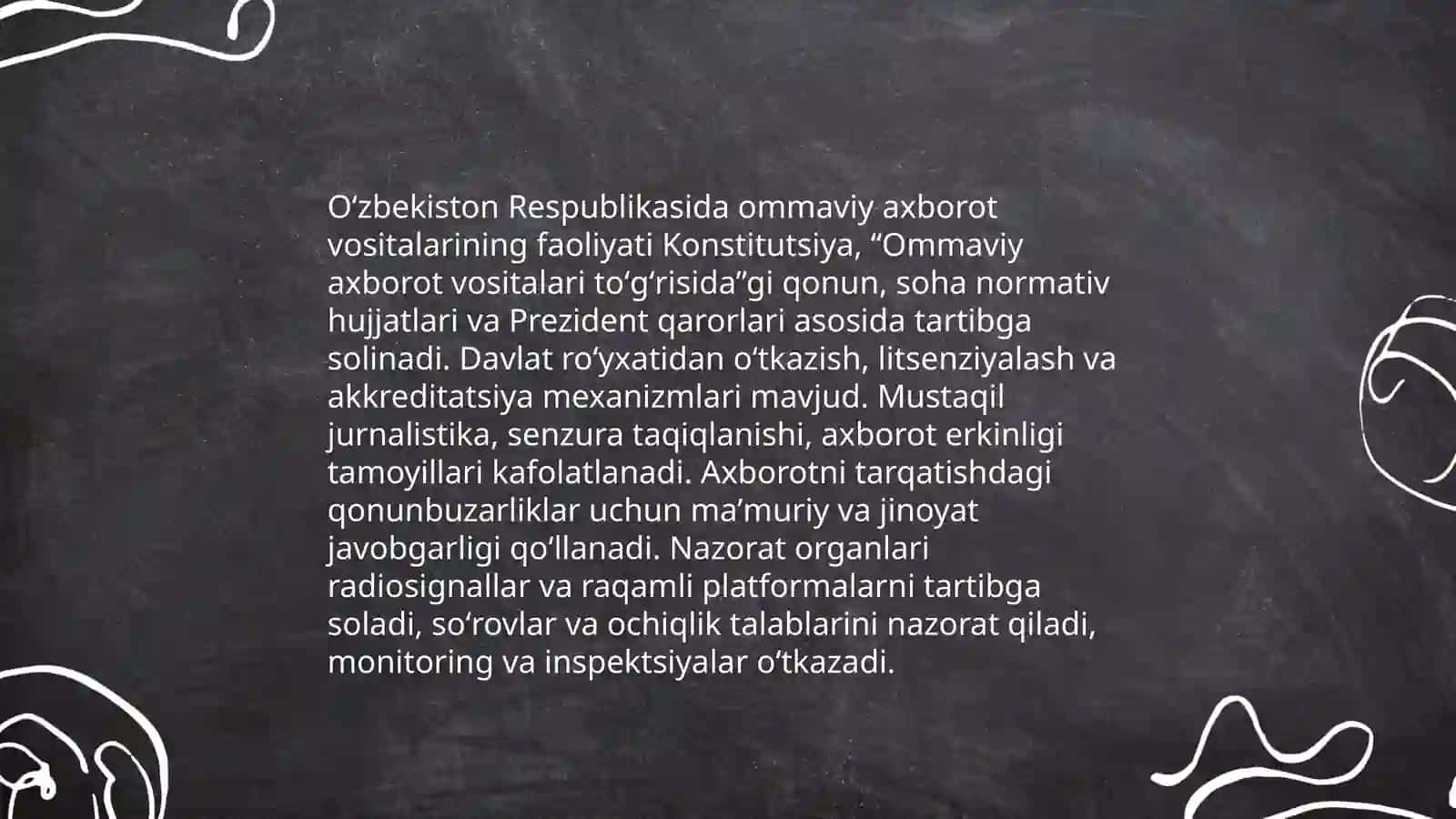 Oʻzbekiston Respublikasida Ommaviy Axborot Vositalarining Faoliyati 3