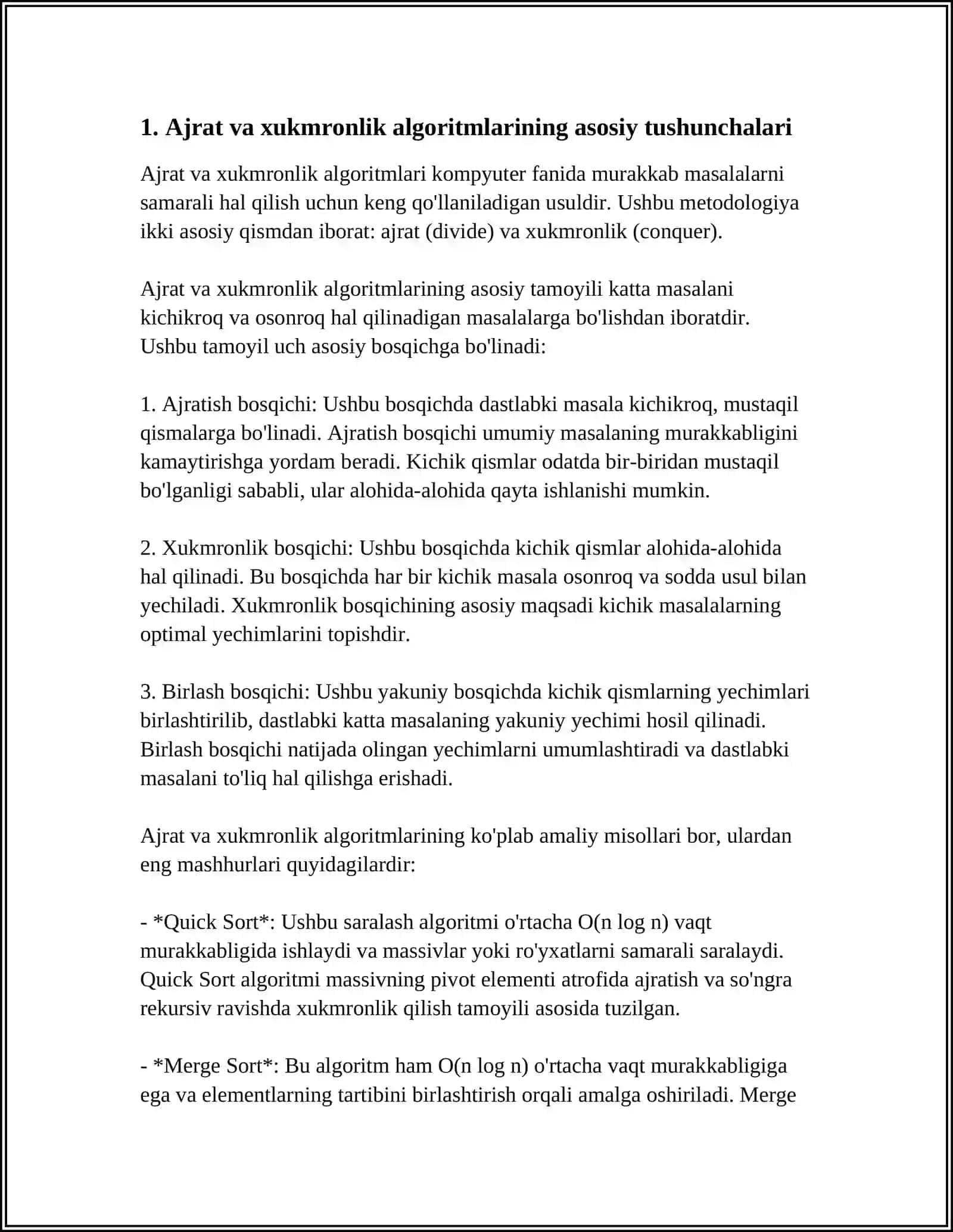 “AJRAT VA XUKMRONLIK QIL” TILIDAGI ALGORITMLAR 3