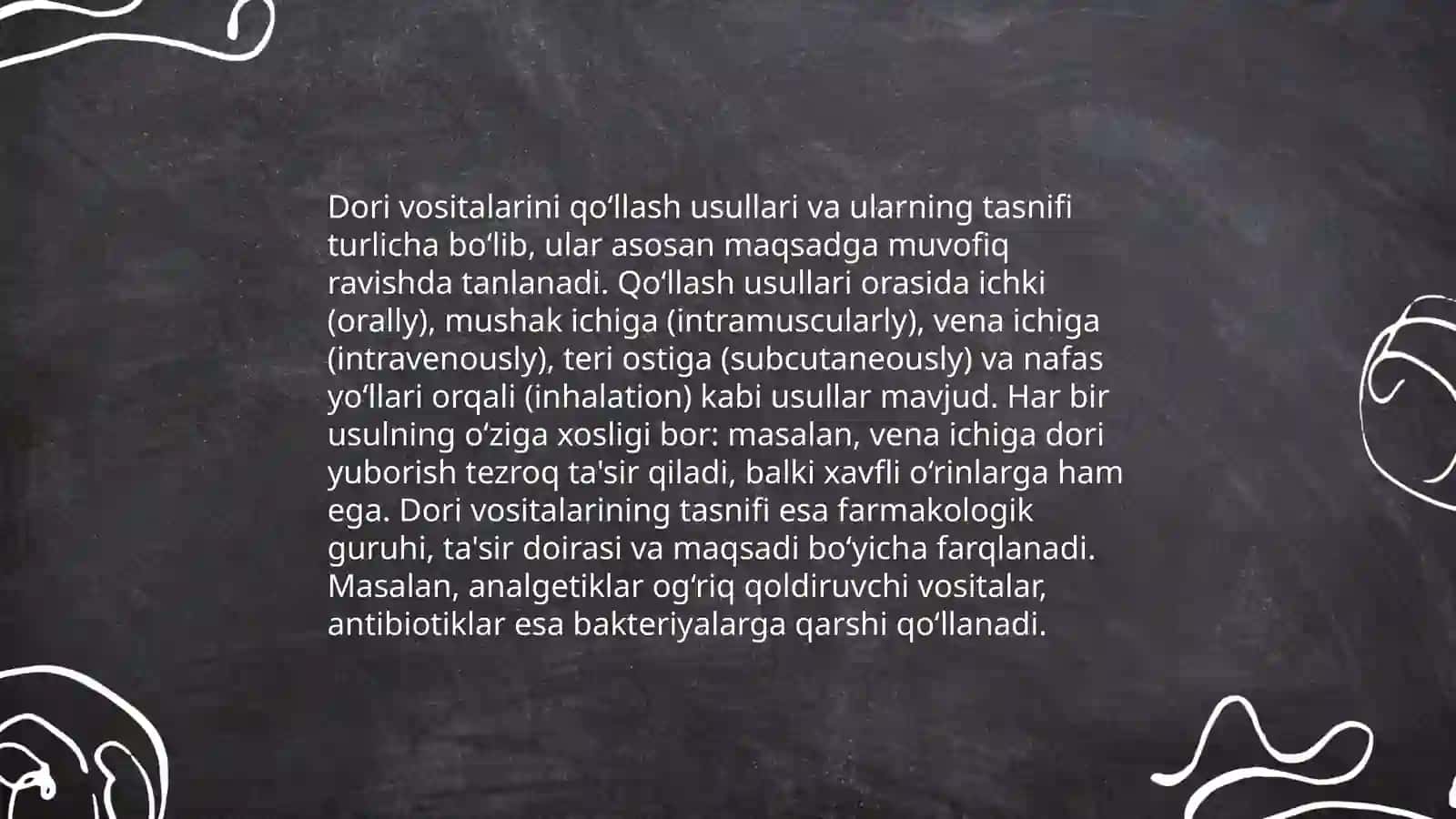 Dori Vositalarini Qo'llash Usullari 3