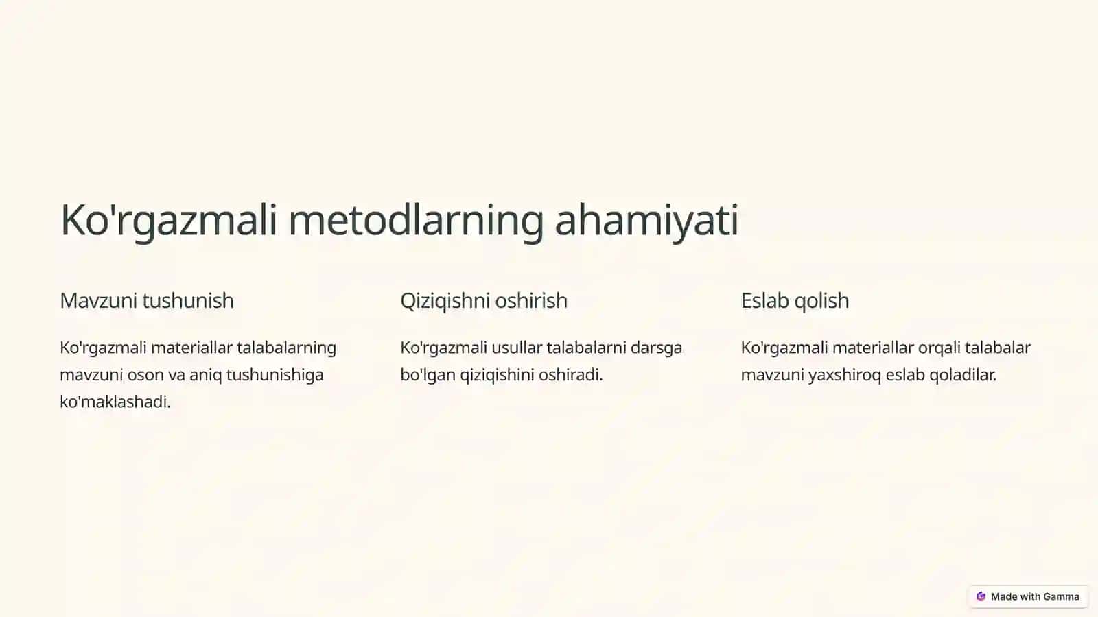 Psixologiya fanlarni o'qitishda ko'rgazmali va amaliy metodlar 3