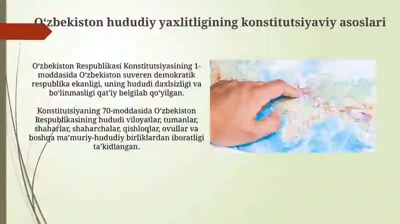Oʻzbekiston hududi va chegaralarining daxlsizligi 3