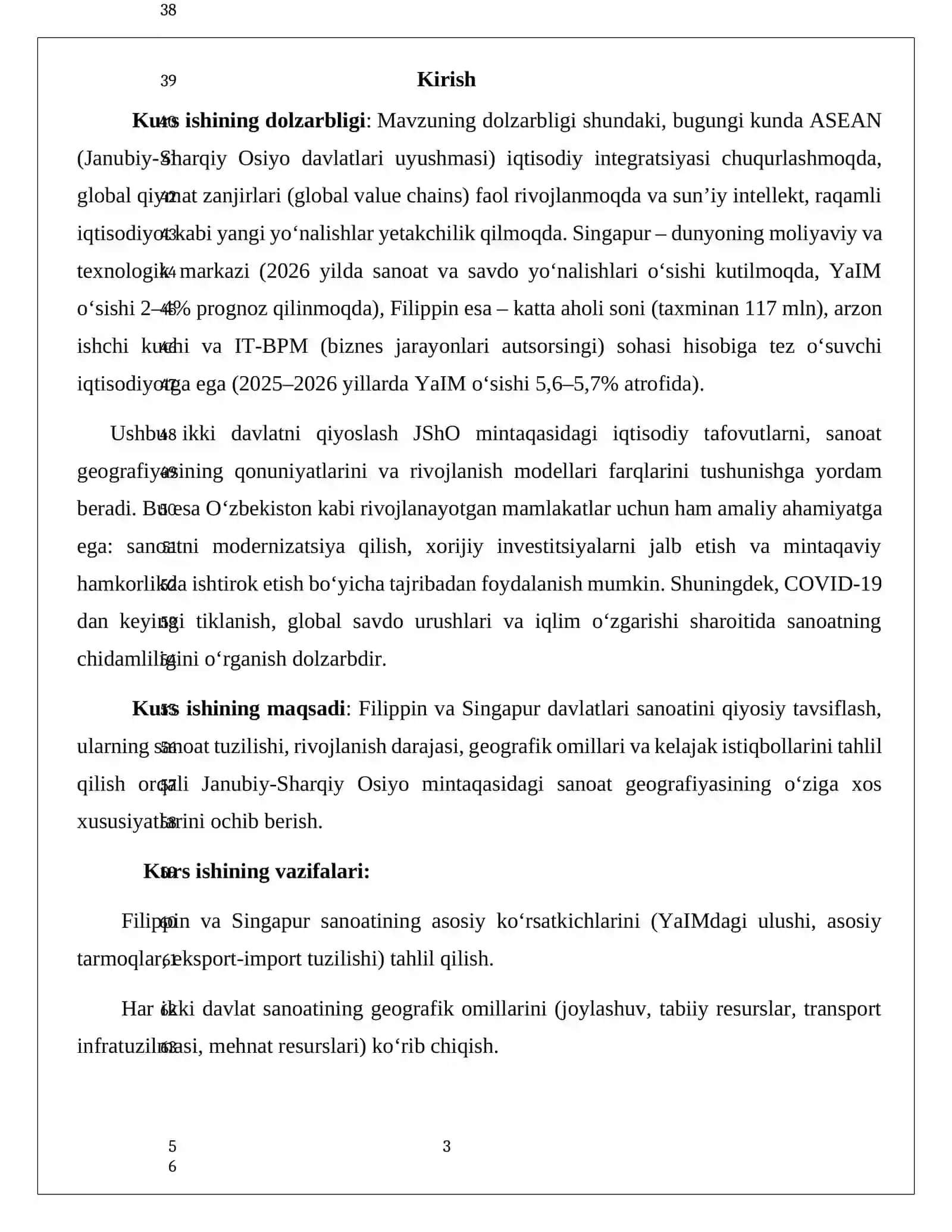 Janubiv Sharqiv Osiyo mamakatlaridan Filippin va Singapur davlatlari sanoatiga qiyosiy tavsif 3
