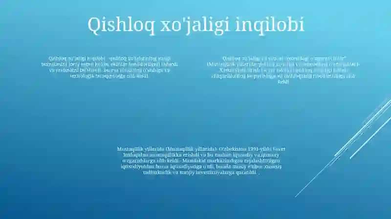 Mustaqillik Yillarida Qishloq Xo'Jaligi Va Sanoat Soxasidagi O'Zgarishlar 3