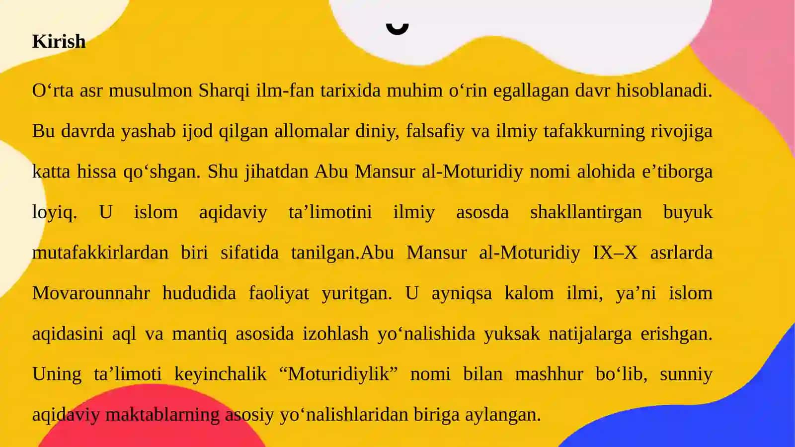 Abu Mansur al-Moturidiy 3