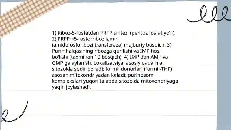Purin va pirimidin asoslari almashinuvi 3
