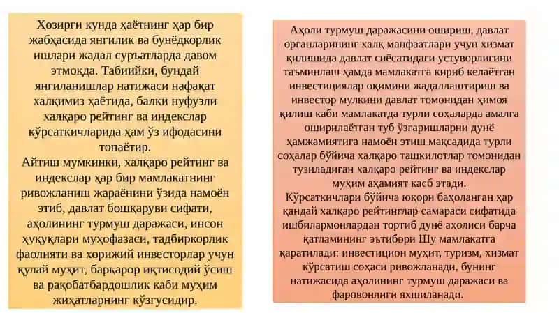 O‘zbekiston Respublikasining xalqaro reyting va indekslardagi o‘rni va nufuzini ortib borishi. 3