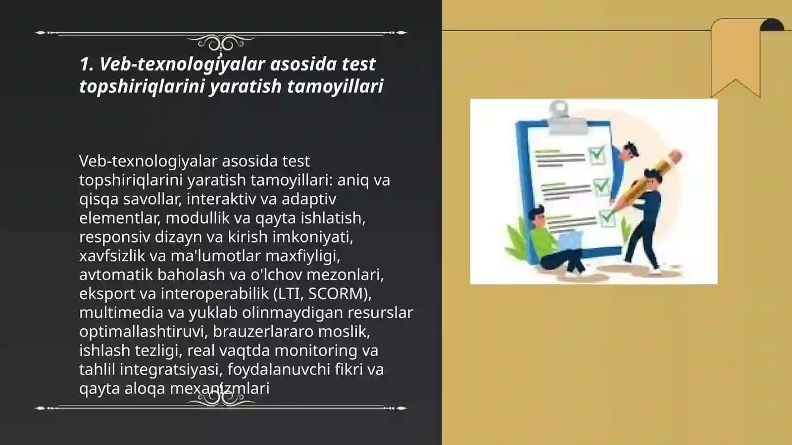 Veb-texnologiyalarga asoslangan test topshiriqlarini yaratish va test natijalarini monitoring qilish metodikasi 3