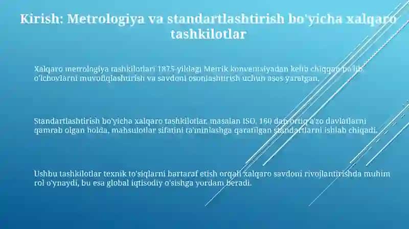 Metralogiya va standartlashtirish boʻyicha xalqaro tashkilotlar 3