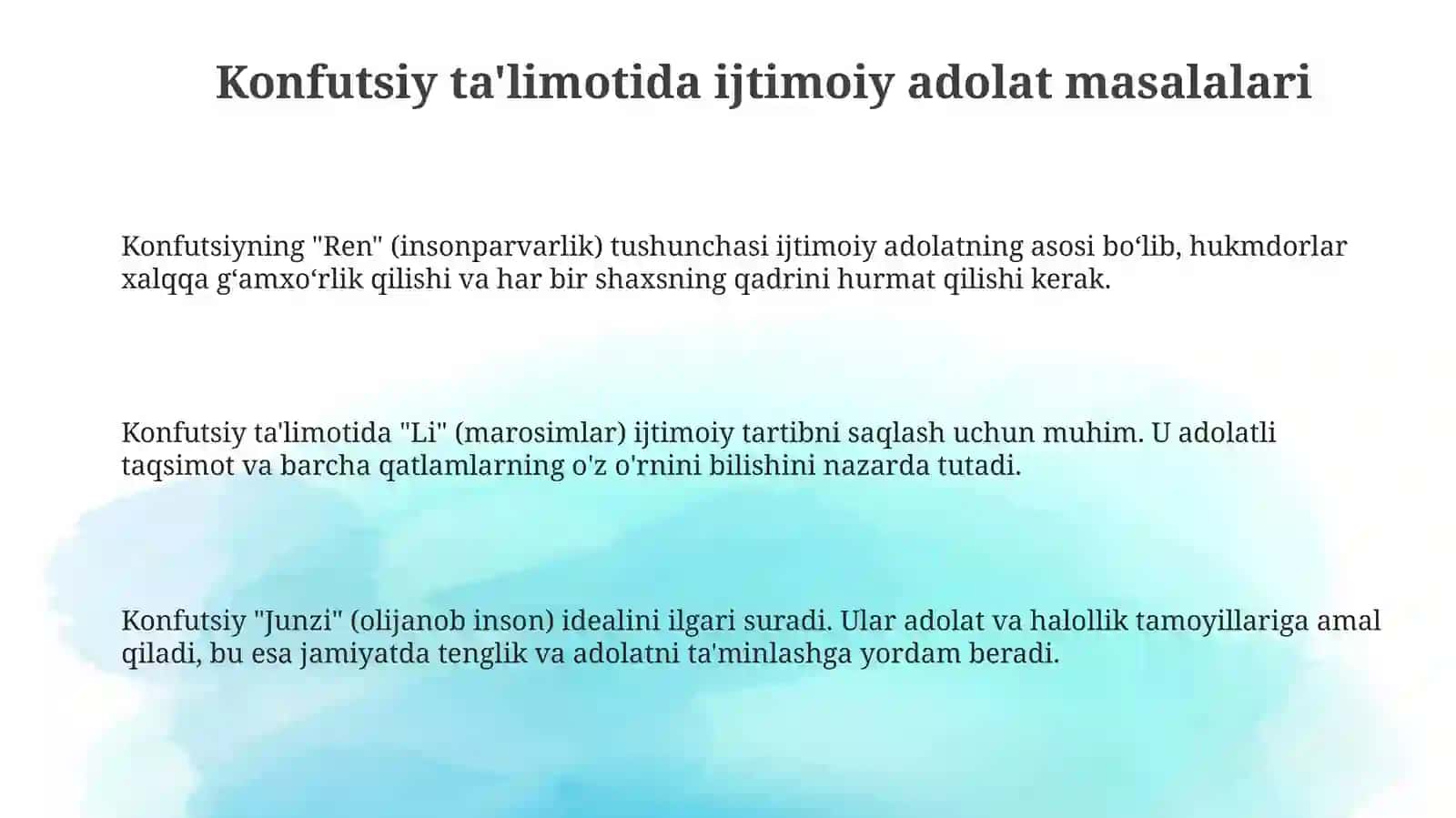 Konfutsiylik taʼlimotida ijtimoiy -axloqiy masalalar 3