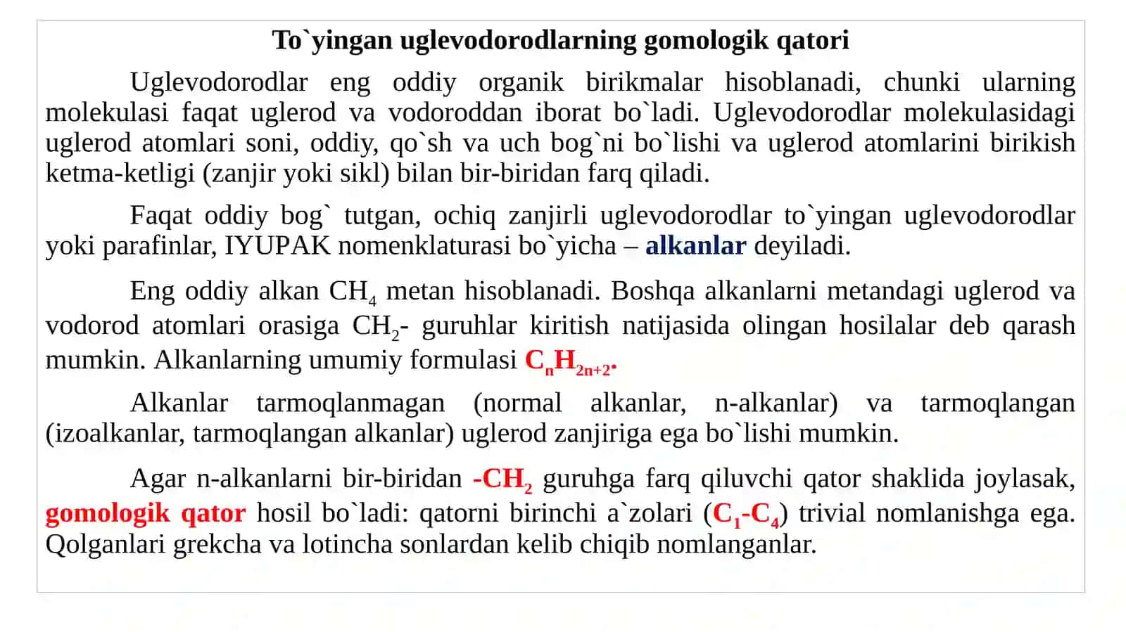 Organik birikmalari klassifikatsiyasi va organik birikmalarni nomlashning asosiy prinsiplari 3