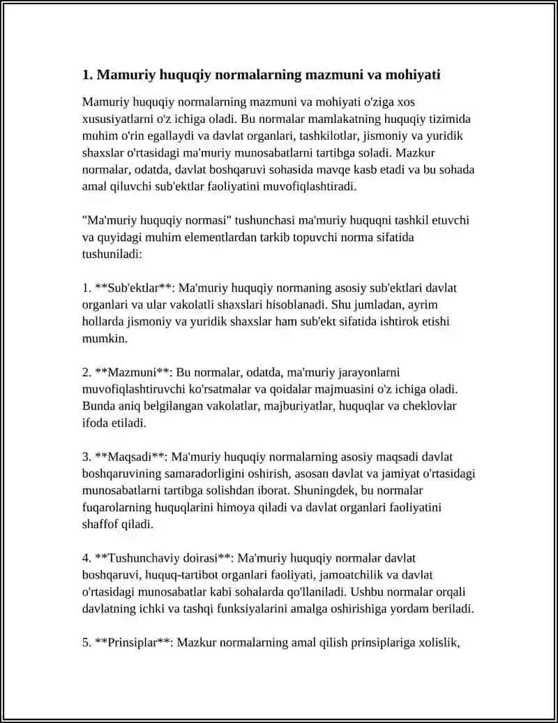 Mamuriy Huquqiy Normalar 3
