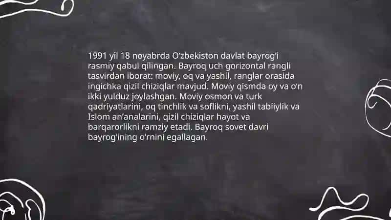 Oʻzbekiston respublikasi davlat ramzlarining qabul qilinishi 3