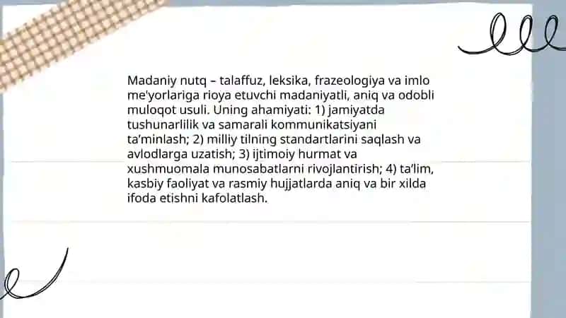 Madaniy nutqning talaffuz va imlo me'yorlari 3