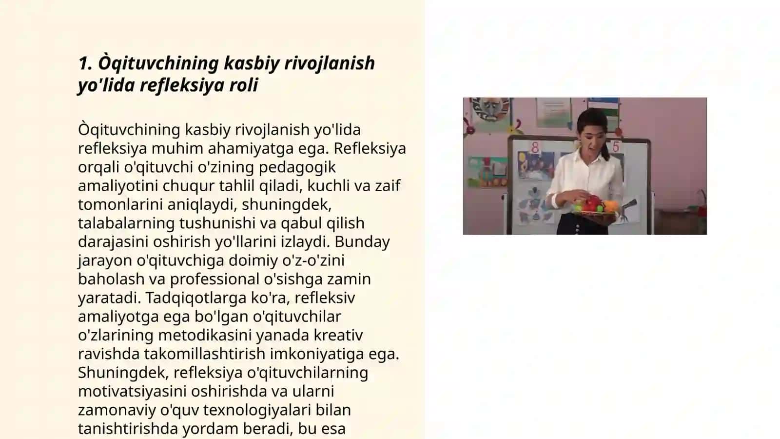 Òqituvchining kasbiy pedagogik refleksiya 3