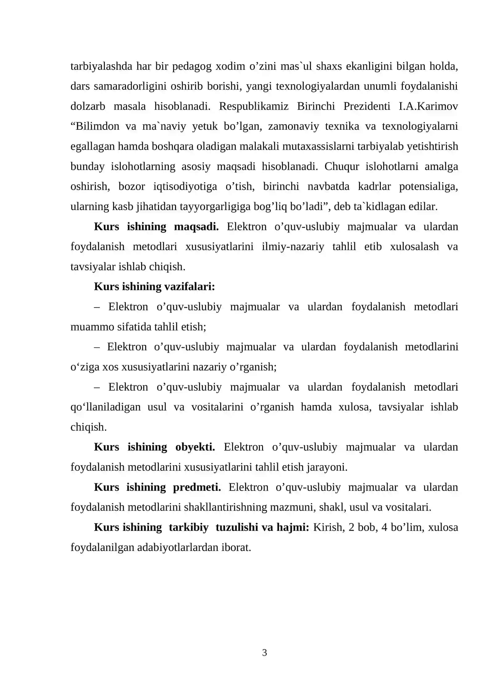 ELEKTRON O’QUV-USLUBIY MAJMUALAR VA UNDAN FOYDALANISH 3