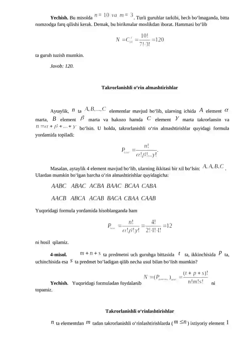 Kombinatorika elementlari 3