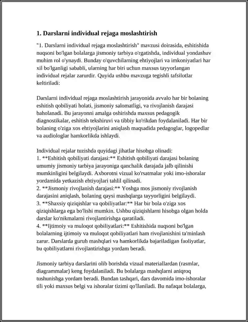 ESHITISHIDA NUQSONI BO'LGAN BOLALARGA JISMONIY TARBIYANI O'RGATISH YO'LLARI 3