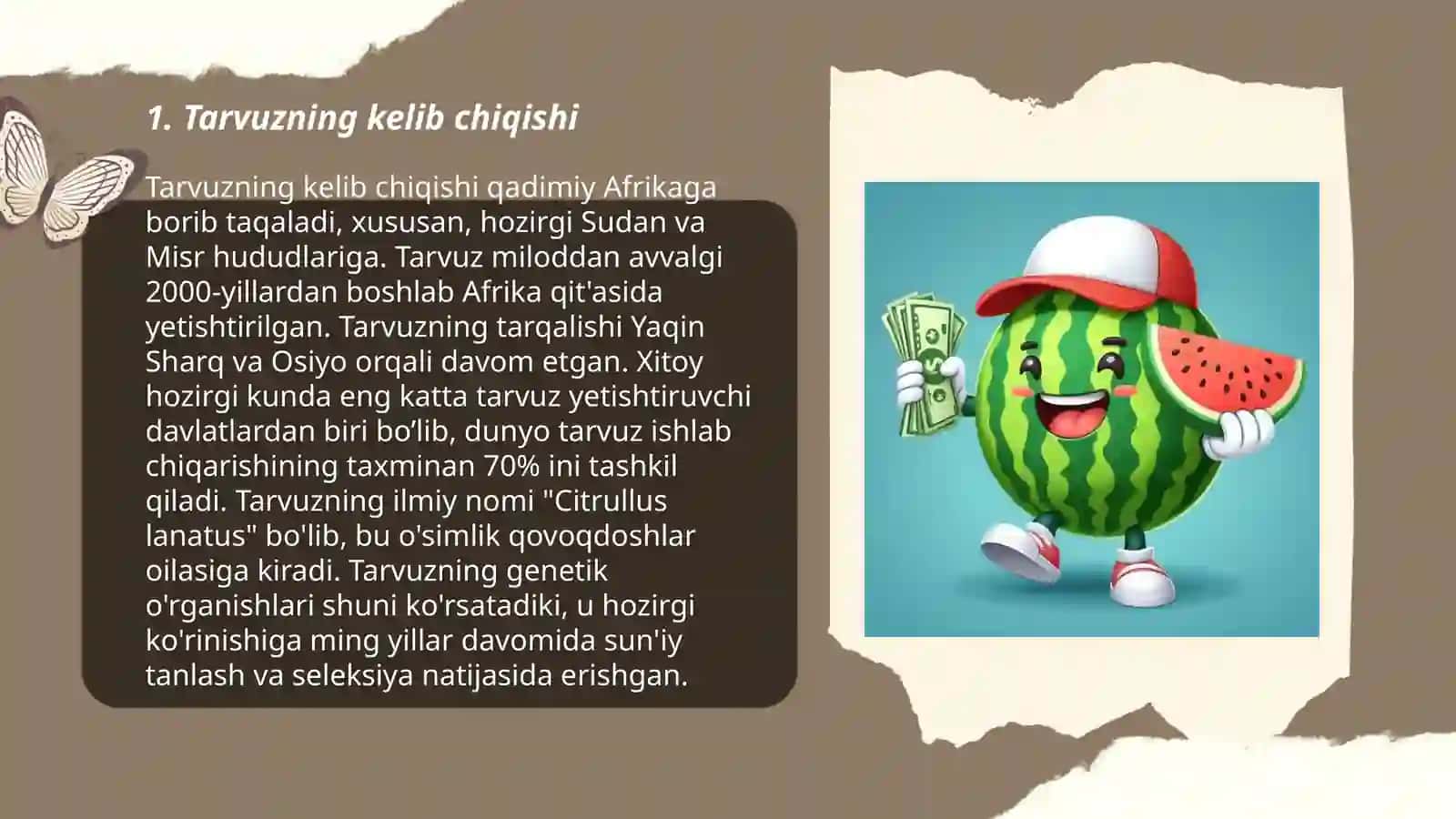 Tarvuz haqida slayd 3