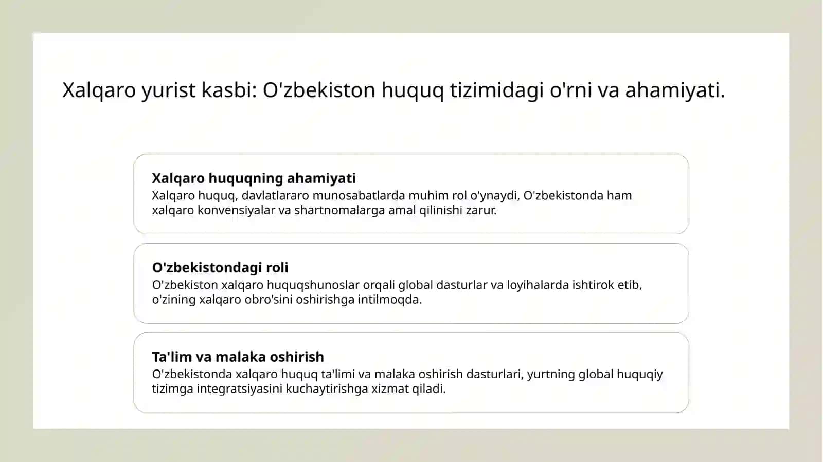 Xalqaro yurist kasbi: Pest tahlili 3