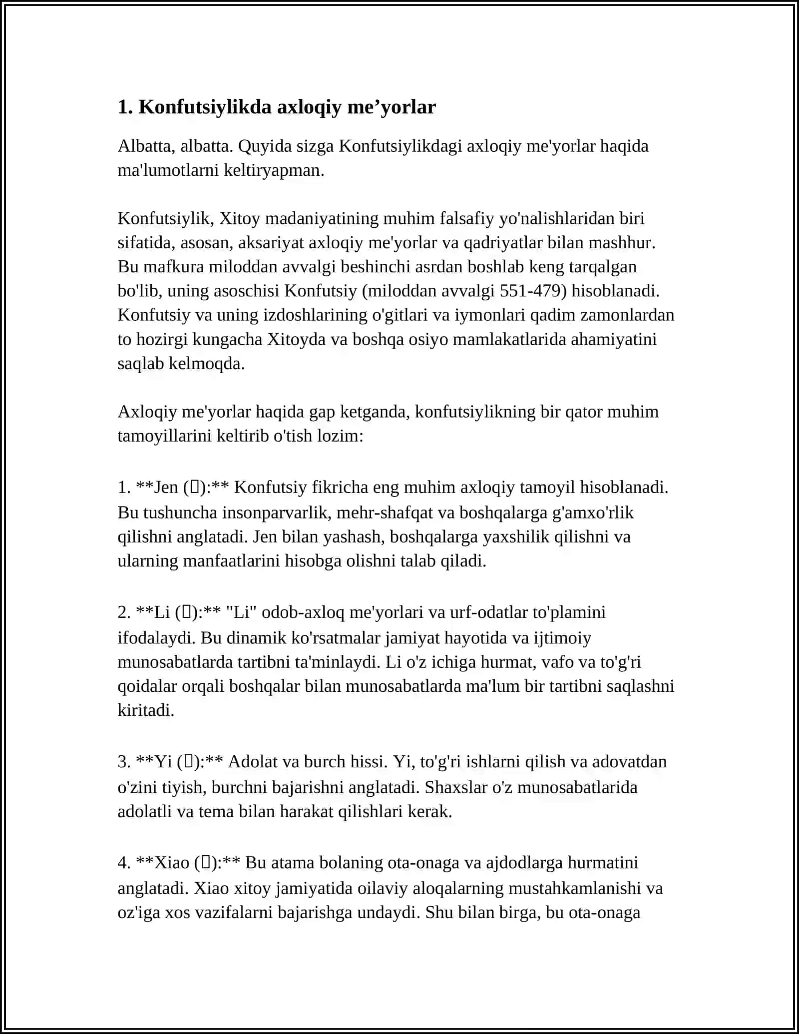 Konfutsiylikda Ijtimoiy Axloqiy Masalalar 3