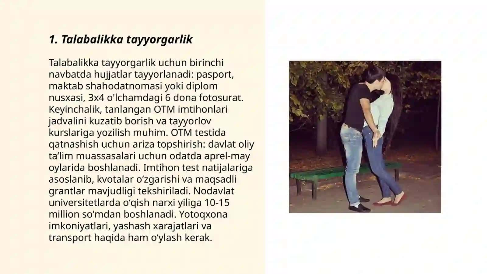 Talabalikka tayyorgarlik 3