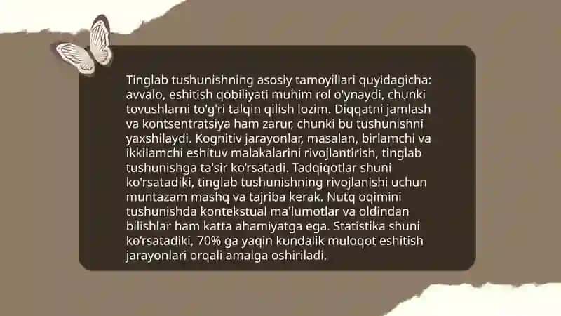 Tinglab tushunish ko'nikmasi 3