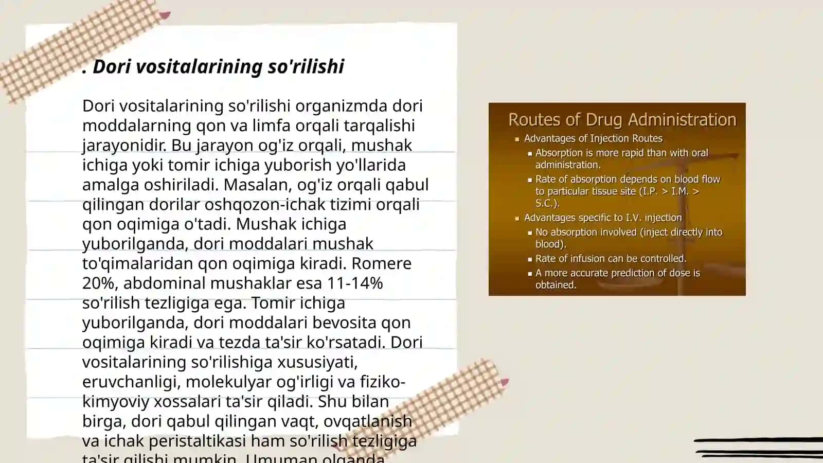 Dori vositalarining farmakokinetikasi va farmakodinamikasi 3