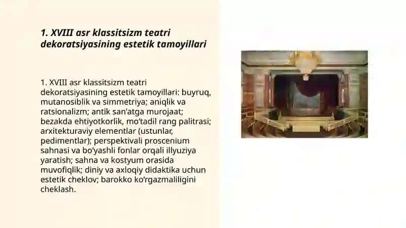 XVIII asr klassitsizm teatri dekoratsiyasi 3