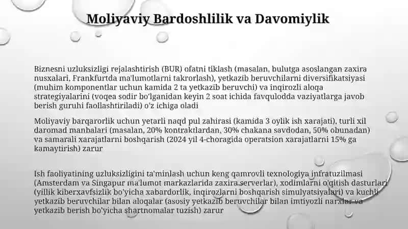 Biznesni uzluksizligi rejalashtirish (BUR) 3