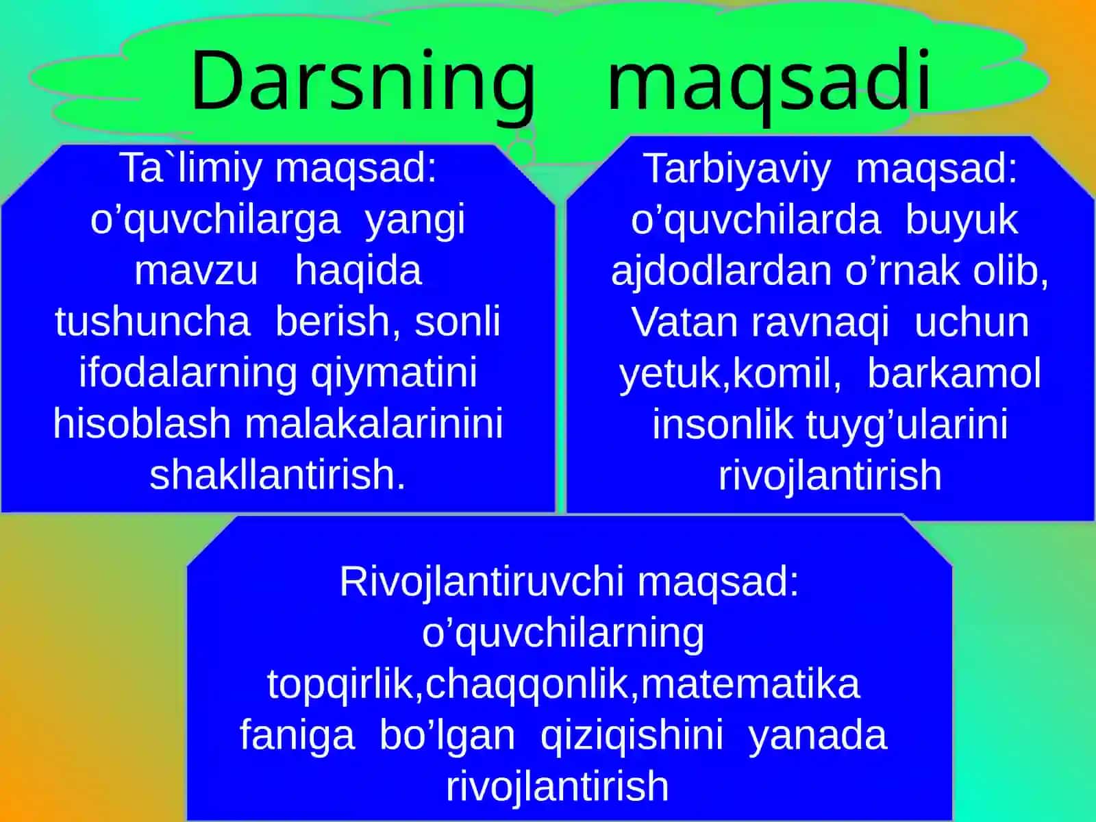 Nafisa "Sonliifodalarning qiymatini hisoblash" 3