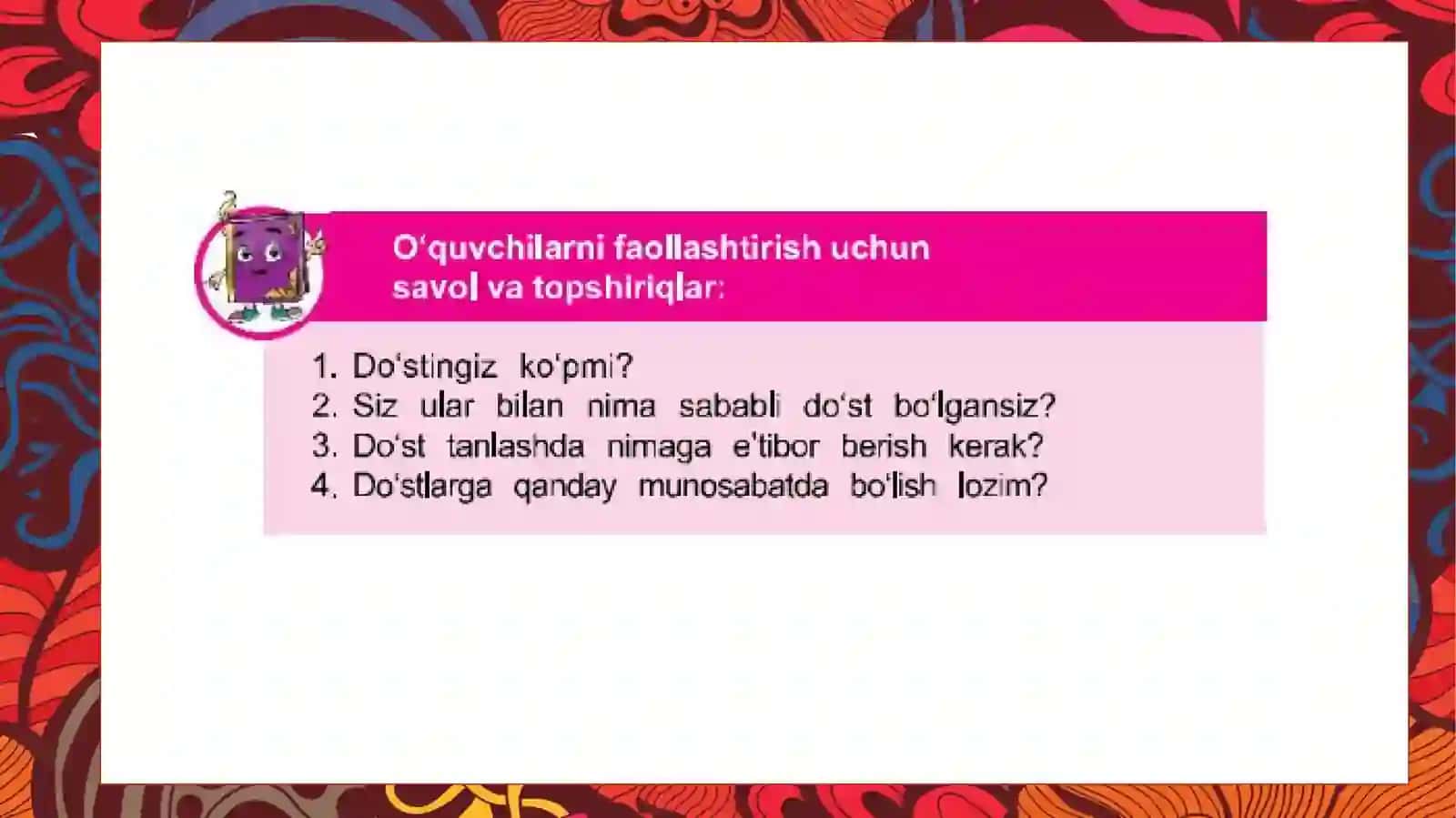 Do‘stlik – oliy fazilat 3