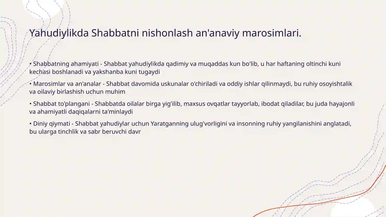 Yahudiylik ta'limoti, an'ana va marosimlari. 3