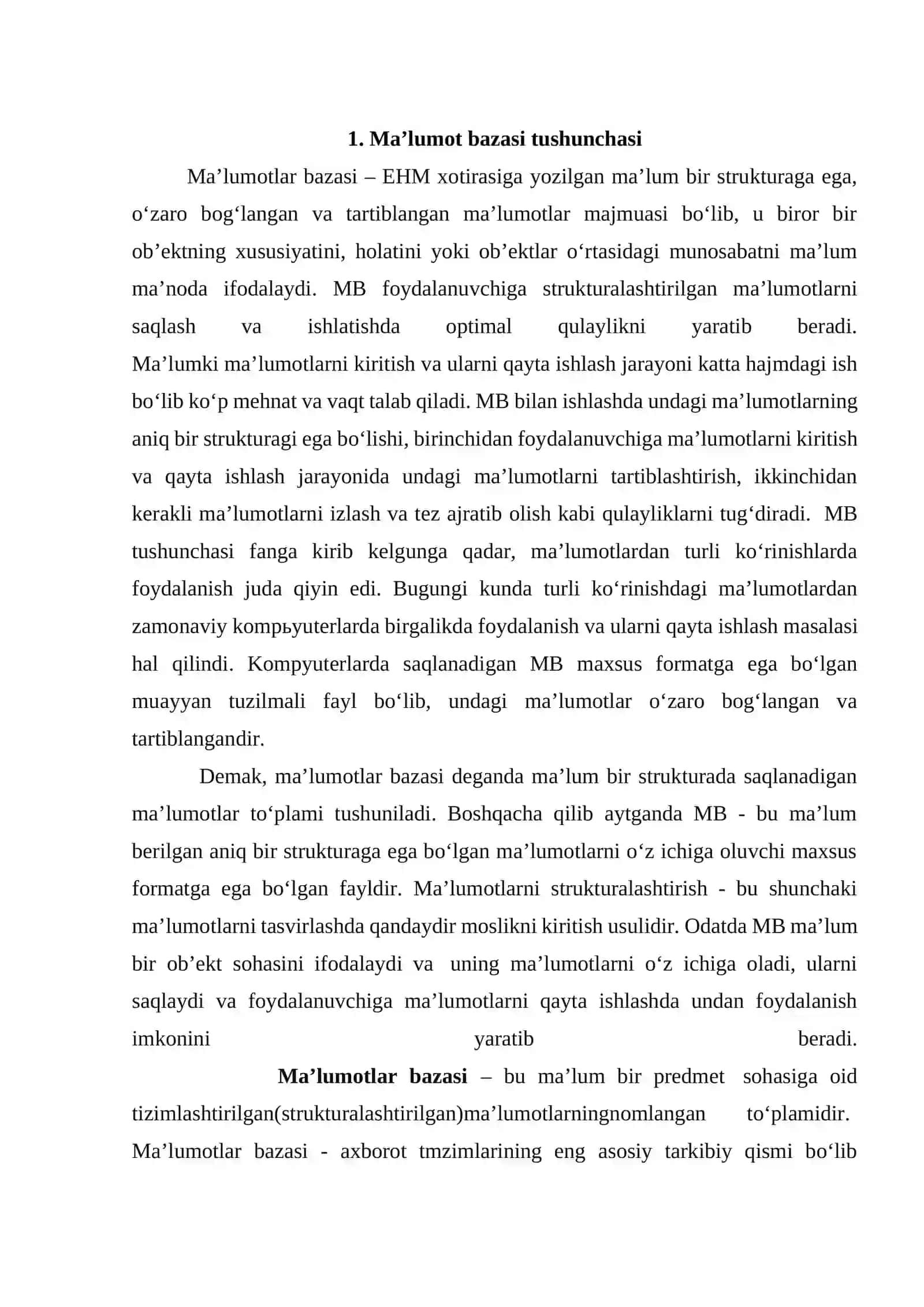 “Kutubxona” ma’lumotlar bazasini loyihalash mavzusida 3