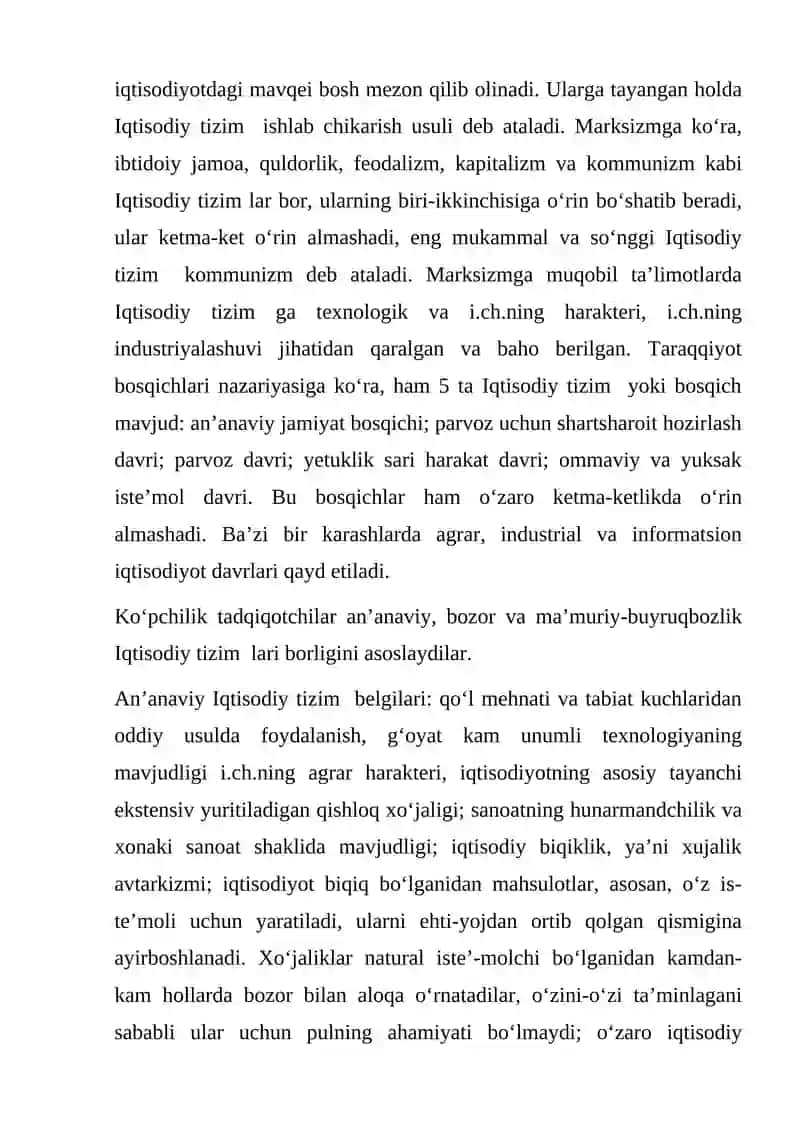 Iqtisodiy tizimlar ularning tarkiblari 3