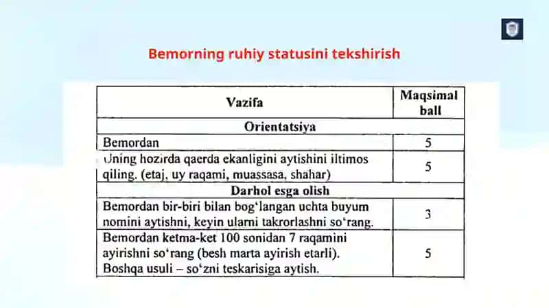 BEMORLARNING RUHIY HOLATI. DEPRESSIYA, SHOK, SUITSIDAL FIKRLASH 3