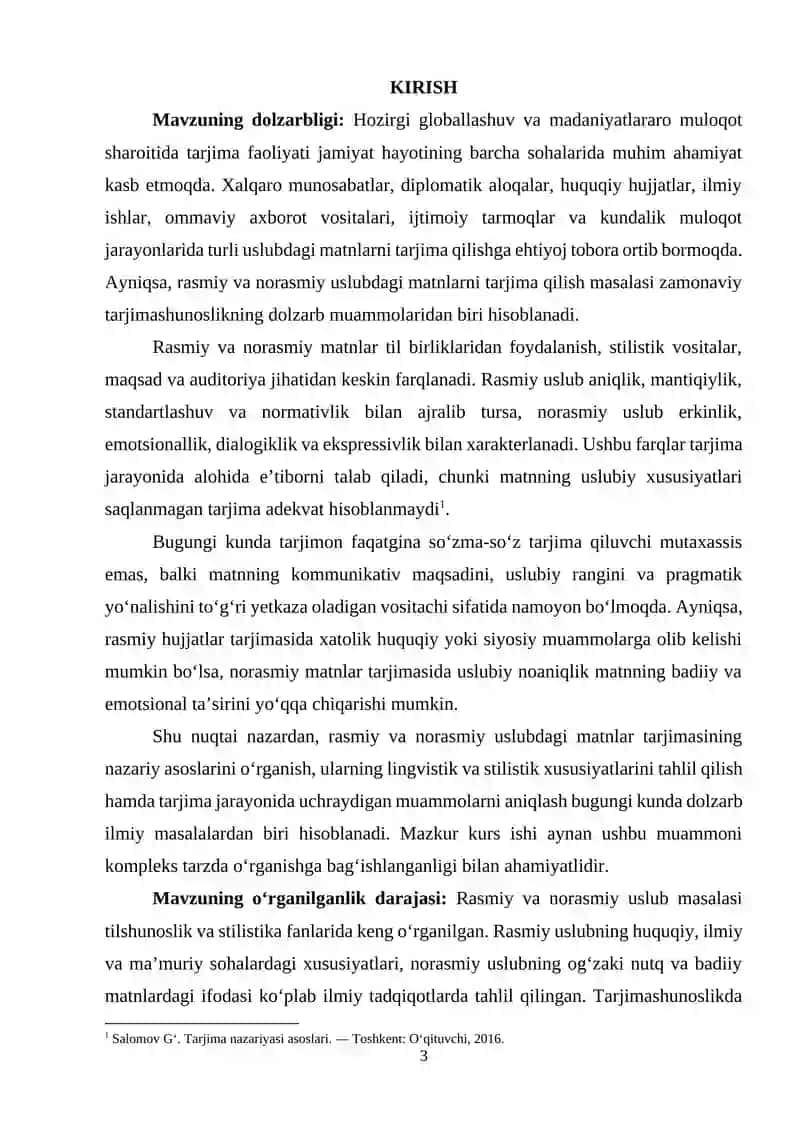 Rasmiy va norasmiy uslubdagi matnlar tarjimasi 3